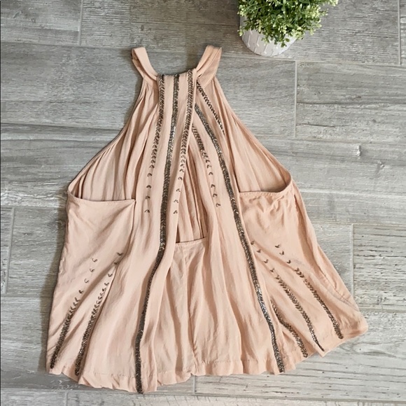 FREE PEOPLE Shimmer & Shine Crop Tank Top, Size L - Picture 7 of 13